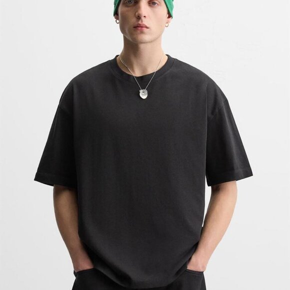 Zara Men's Relaxed Fit Long Length Black size Medium - Picture 4 of 4